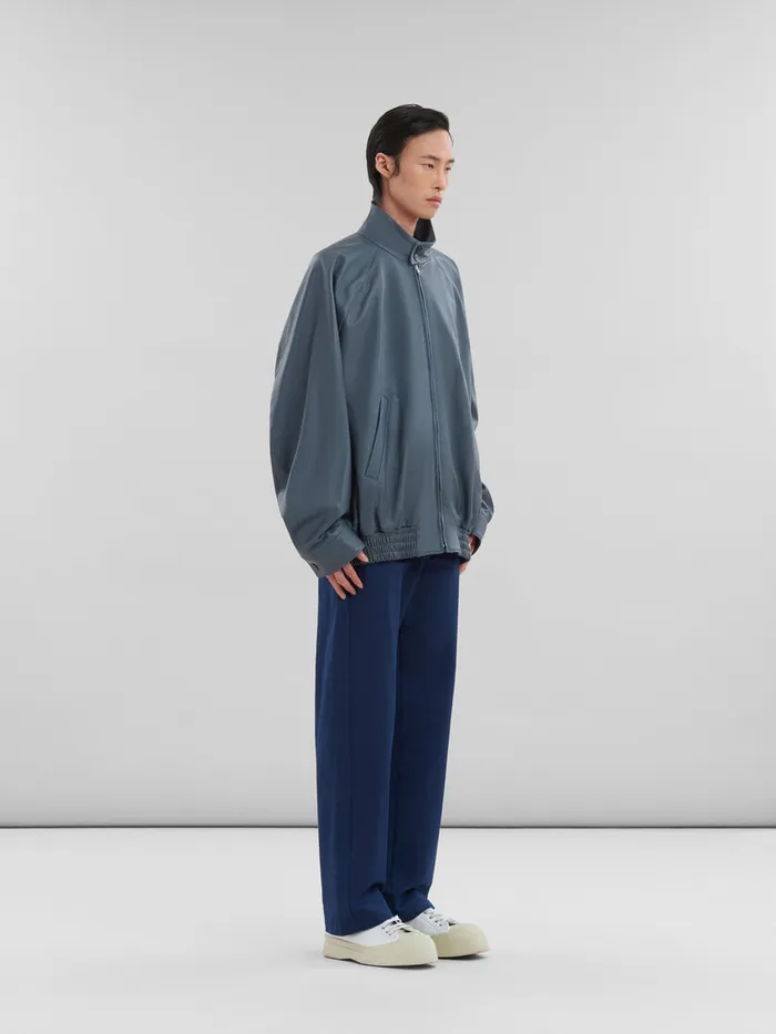 Teal Nappa Leather Bomber Jacket Men Marni Coats and Jackets
