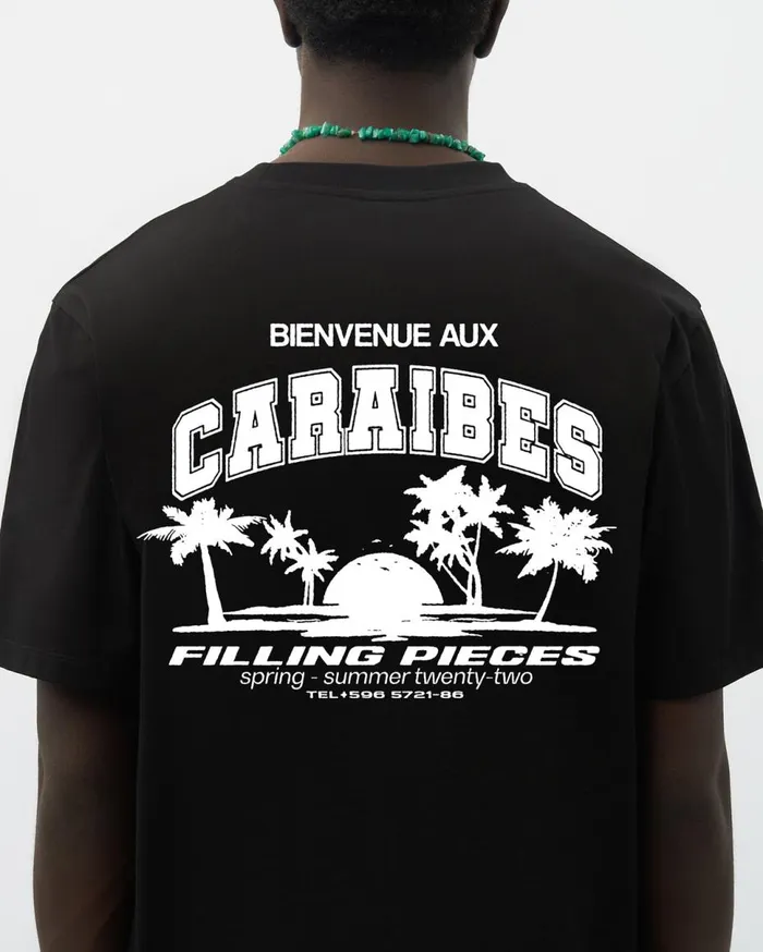 Tee Caraibes Black MenWomen Filling Pieces TShirts and Shirts
