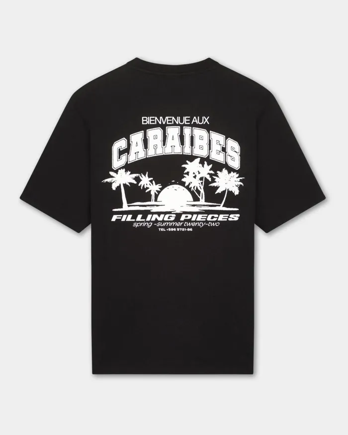 Tee Caraibes Black MenWomen Filling Pieces TShirts and Shirts