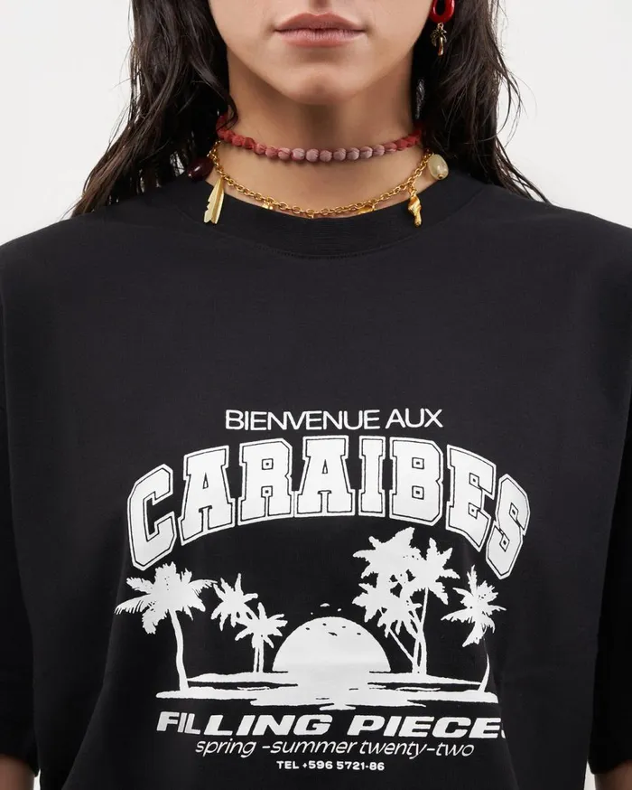Tee Caraibes Black MenWomen Filling Pieces TShirts and Shirts