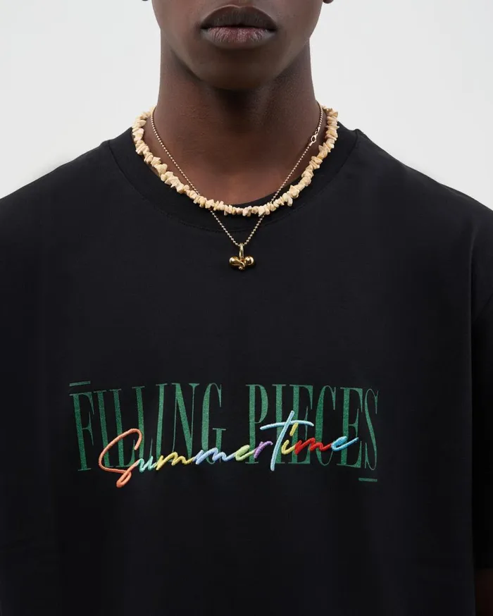 Tee Summertime Black WomenMen Filling Pieces TShirts and Shirts