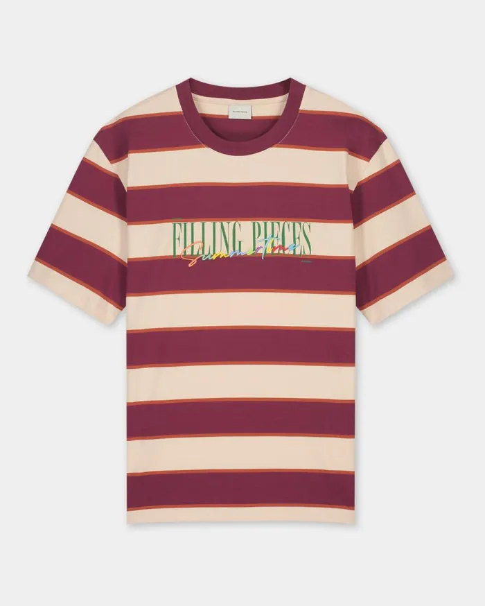 Tee Summertime Burgundy MenWomen Filling Pieces TShirts and Shirts