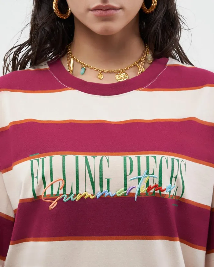 Tee Summertime Burgundy MenWomen Filling Pieces TShirts and Shirts