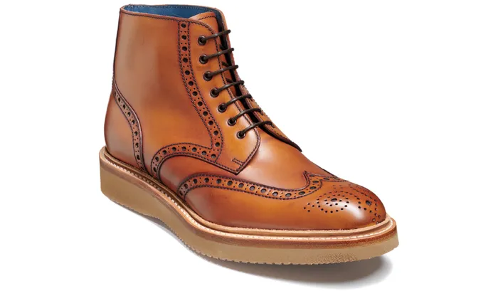 Terry 8211 Rosewood Hand Painted Mens Barker Shoes Brogues