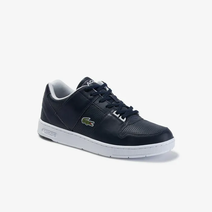 Thrill Perforated Leather Sneakers NvyWht Mens Lacoste Sneakers Online