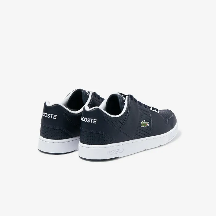 Thrill Perforated Leather Sneakers NvyWht Mens Lacoste Sneakers Online