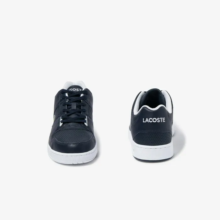 Thrill Perforated Leather Sneakers NvyWht Mens Lacoste Sneakers Online