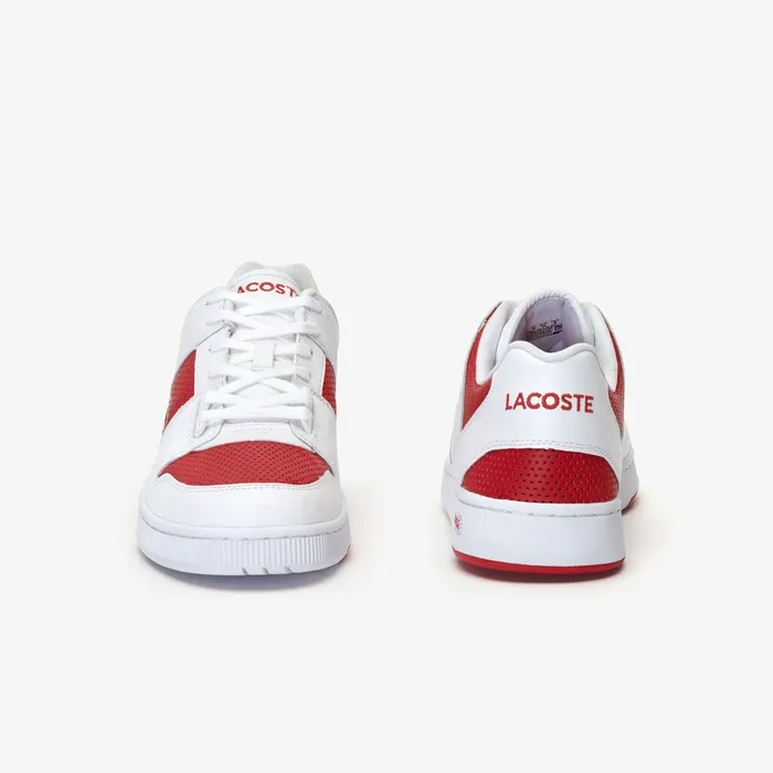 Thrill TwoTone Leather Sneakers WhiteRed Mens Lacoste Sneakers Online Outlet Store