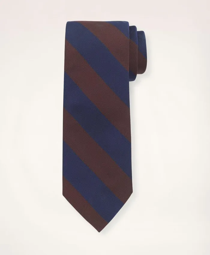 Ties andamp Pocket Squares Men Brooks Brothers Classic Rugby Tie Brown