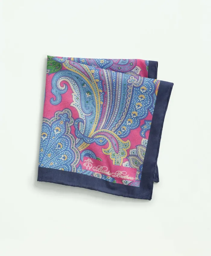 Ties andamp Pocket Squares Men Brooks Brothers Cotton Jacquard Paisley Pocket Square Pink Ties andamp Pocket Squares Men Brooks Brothers Cotton Jacquard Paisley Pocket Square Pink