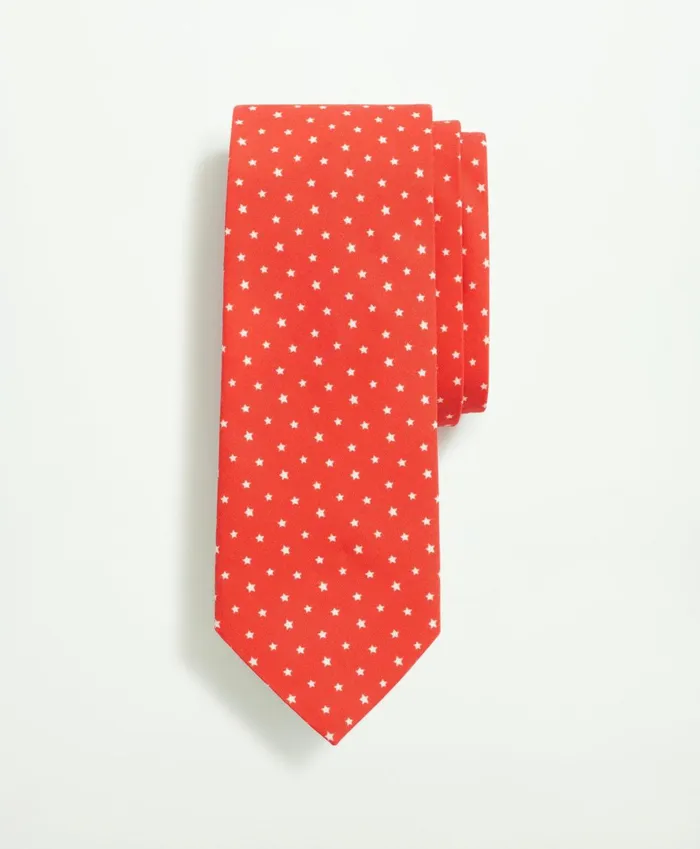 Ties andamp Pocket Squares Men Brooks Brothers Cotton Jacquard Star Pattern Tie Red Ties andamp Pocket Squares Men Brooks Brothers Cotton Jacquard Star Pattern Tie Red