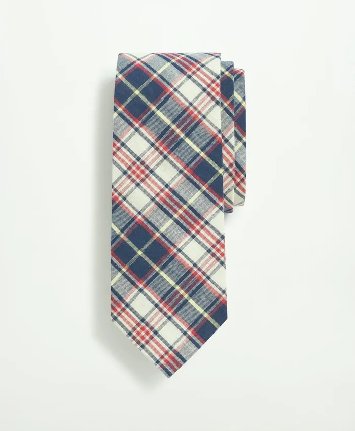 Ties andamp Pocket Squares Men Brooks Brothers Cotton Madras Pattern Tie Ivory Multi Ties andamp Pocket Squares Men Brooks Brothers Cotton Madras Pattern Tie Ivory Multi