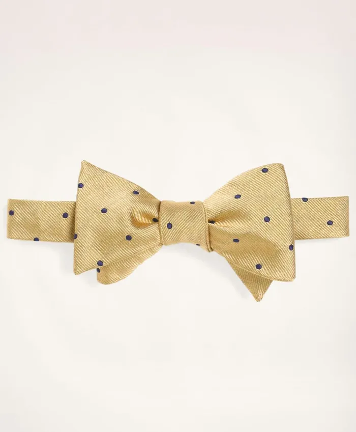 Ties andamp Pocket Squares Men Brooks Brothers Dot Bow Tie Gold