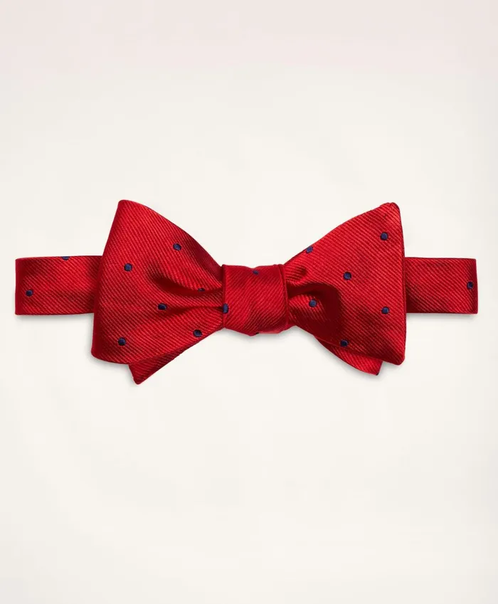 Ties andamp Pocket Squares Men Brooks Brothers Dot Bow Tie Red