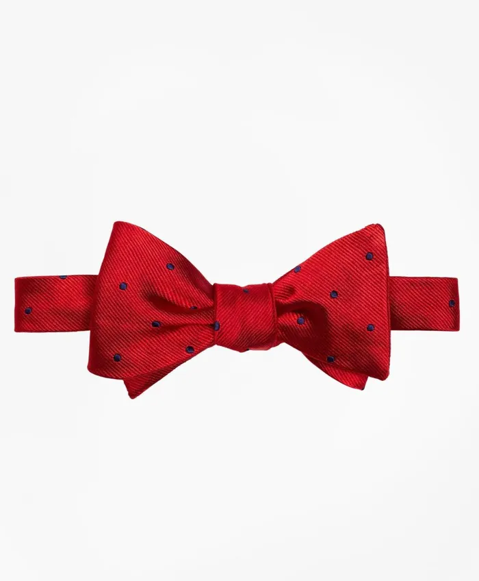 Ties andamp Pocket Squares Men Brooks Brothers Dot Bow Tie Rednavy