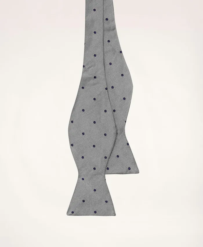 Ties andamp Pocket Squares Men Brooks Brothers Dot Bow Tie Silver