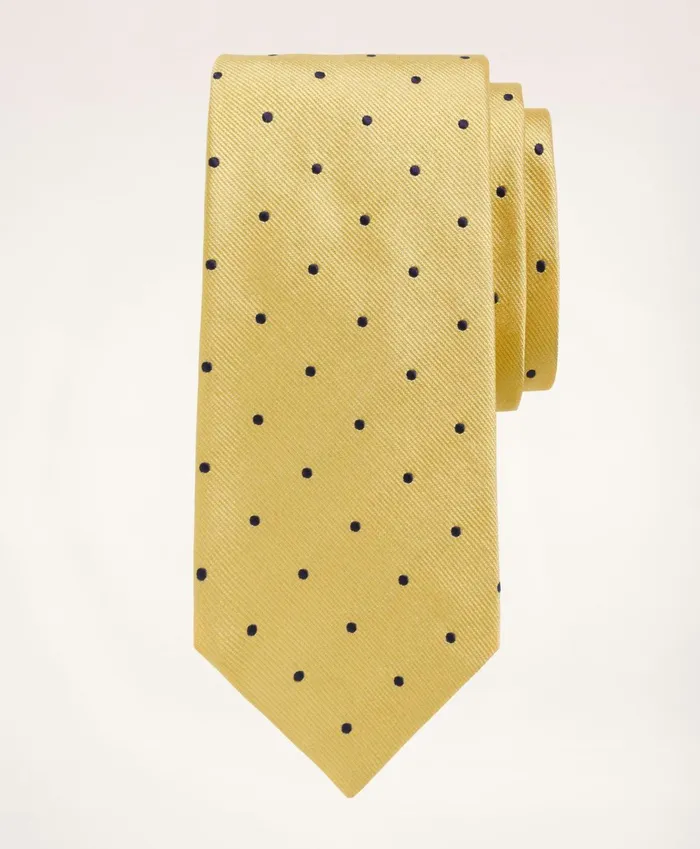 Ties andamp Pocket Squares Men Brooks Brothers Dot Rep Tie Gold