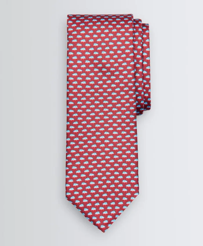 Ties andamp Pocket Squares Men Brooks Brothers ElephantPatterned Tie Red