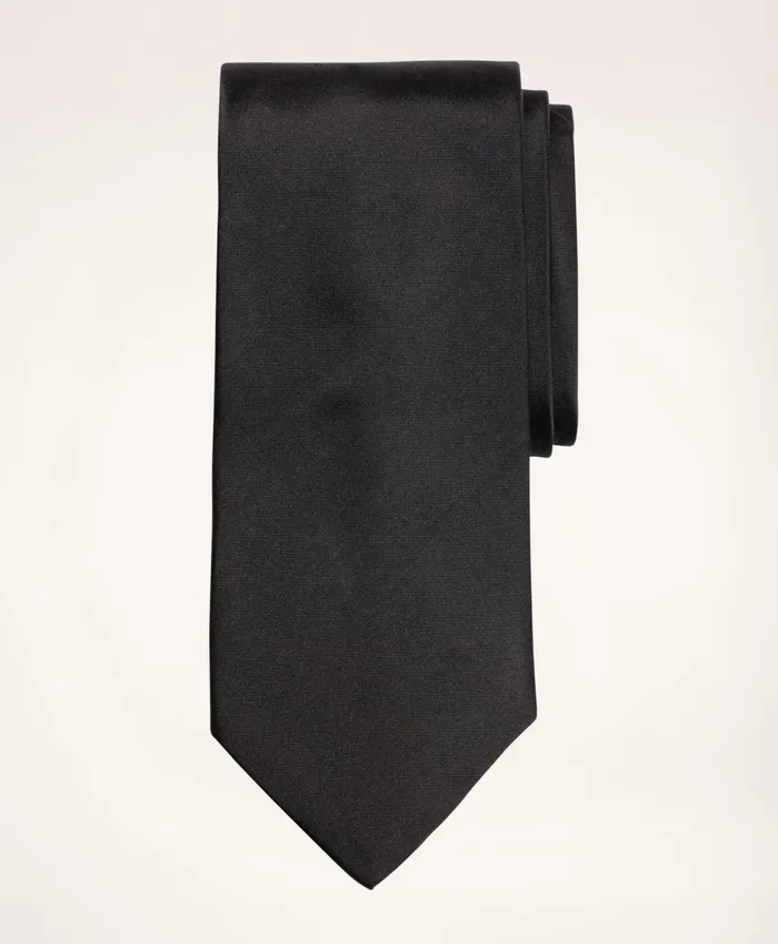 Ties andamp Pocket Squares Men Brooks Brothers Formal Silk Satin Tie Black