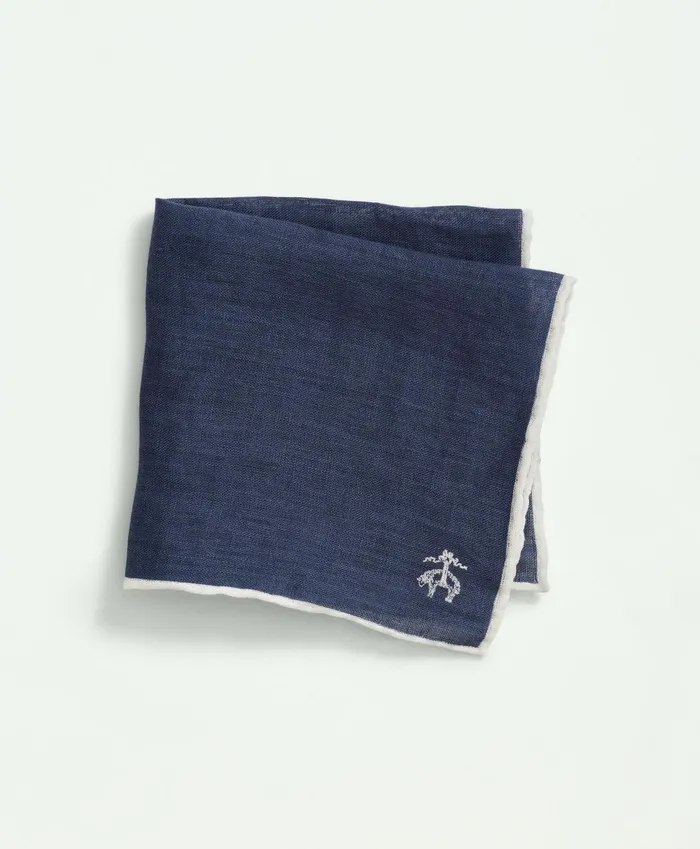 Ties andamp Pocket Squares Men Brooks Brothers Linen Jacquard Pocket Square Blue Ties andamp Pocket Squares Men Brooks Brothers Linen Jacquard Pocket Square Blue