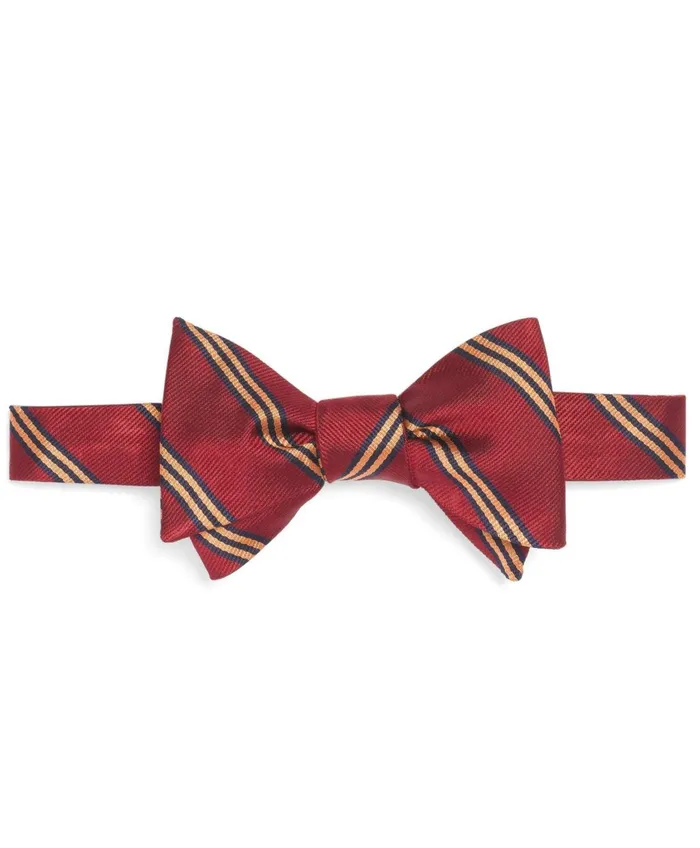 Ties andamp Pocket Squares Men Brooks Brothers Mini Bb1 Stripe Bow Tie Dark Red Ties andamp Pocket Squares Men Brooks Brothers Mini Bb1 Stripe Bow Tie Dark Red