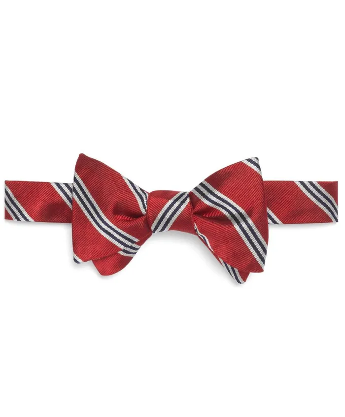 Ties andamp Pocket Squares Men Brooks Brothers Mini Bb1 Stripe Bow Tie Red