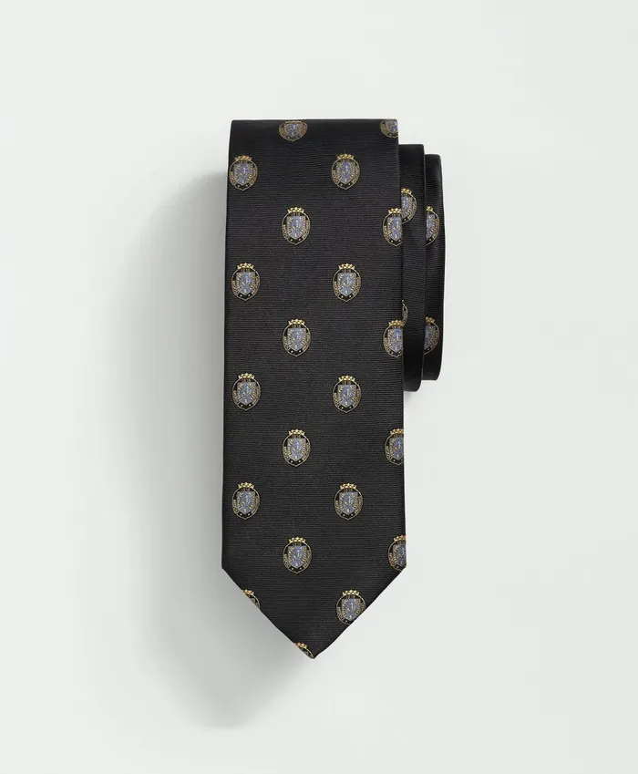Ties andamp Pocket Squares Men Brooks Brothers Silk Bb Crest Embroidered Tie Black Ties andamp Pocket Squares Men Brooks Brothers Silk Bb Crest Embroidered Tie Black