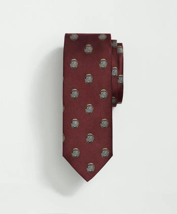 Ties andamp Pocket Squares Men Brooks Brothers Silk Bb Crest Embroidered Tie Burgundy Ties andamp Pocket Squares Men Brooks Brothers Silk Bb Crest Embroidered Tie Burgundy