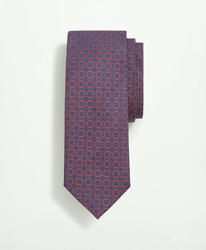 Ties andamp Pocket Squares Men Brooks Brothers Silk Circle Link Pattern Tie Red Ties andamp Pocket Squares Men Brooks Brothers Silk Circle Link Pattern Tie Red