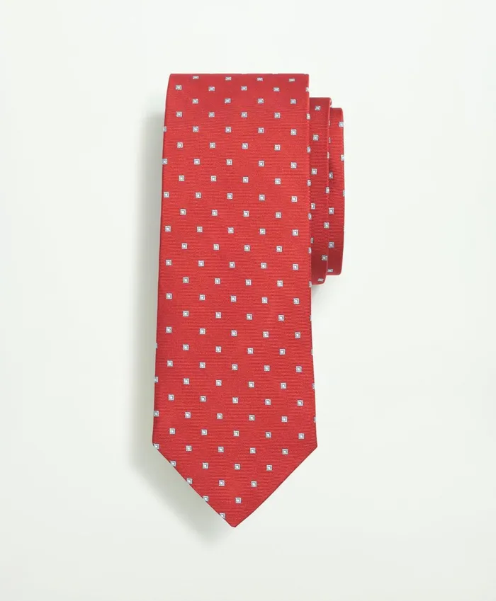 Ties andamp Pocket Squares Men Brooks Brothers Silk Diamond Pattern Tie Red