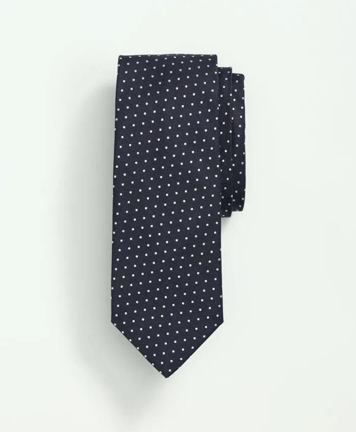 Ties andamp Pocket Squares Men Brooks Brothers Silk Dot Tie Navywhite