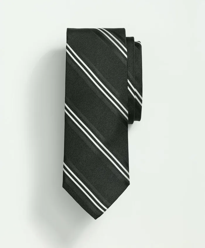 Ties andamp Pocket Squares Men Brooks Brothers Silk Double Striped Tie Blackwhite Ties andamp Pocket Squares Men Brooks Brothers Silk Double Striped Tie Blackwhite