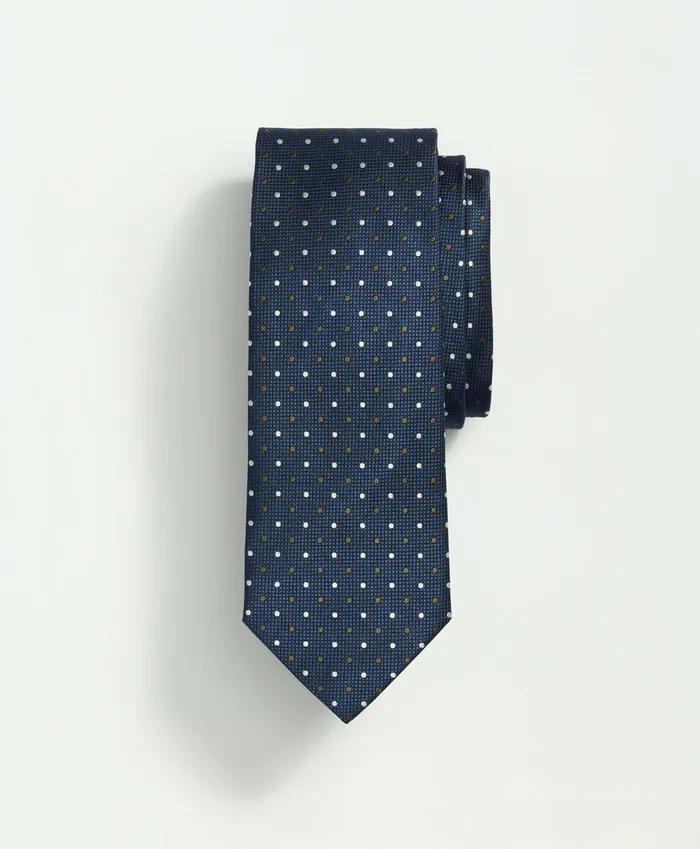Ties andamp Pocket Squares Men Brooks Brothers Silk Dual Dot Tie Blue Multi