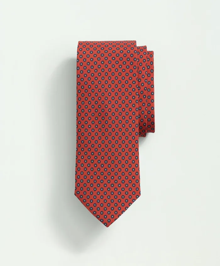 Ties andamp Pocket Squares Men Brooks Brothers Silk Framed Circle Tie Orange