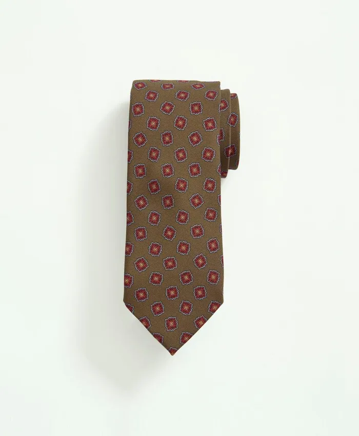 Ties andamp Pocket Squares Men Brooks Brothers Silk Geo Tie Green