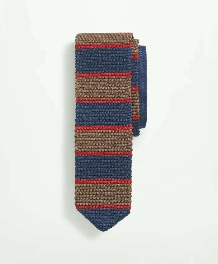 Ties andamp Pocket Squares Men Brooks Brothers Silk Knit Stripe Tie Brown Multi Ties andamp Pocket Squares Men Brooks Brothers Silk Knit Stripe Tie Brown Multi