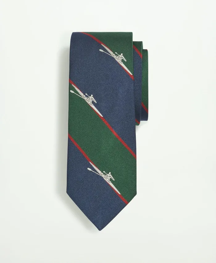 Ties andamp Pocket Squares Men Brooks Brothers Silk Rep Rower Tie Navy Multi