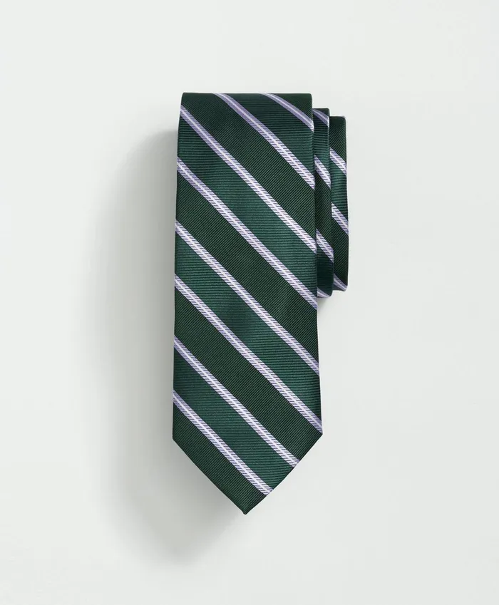 Ties andamp Pocket Squares Men Brooks Brothers Silk Rep Striped Tie Green