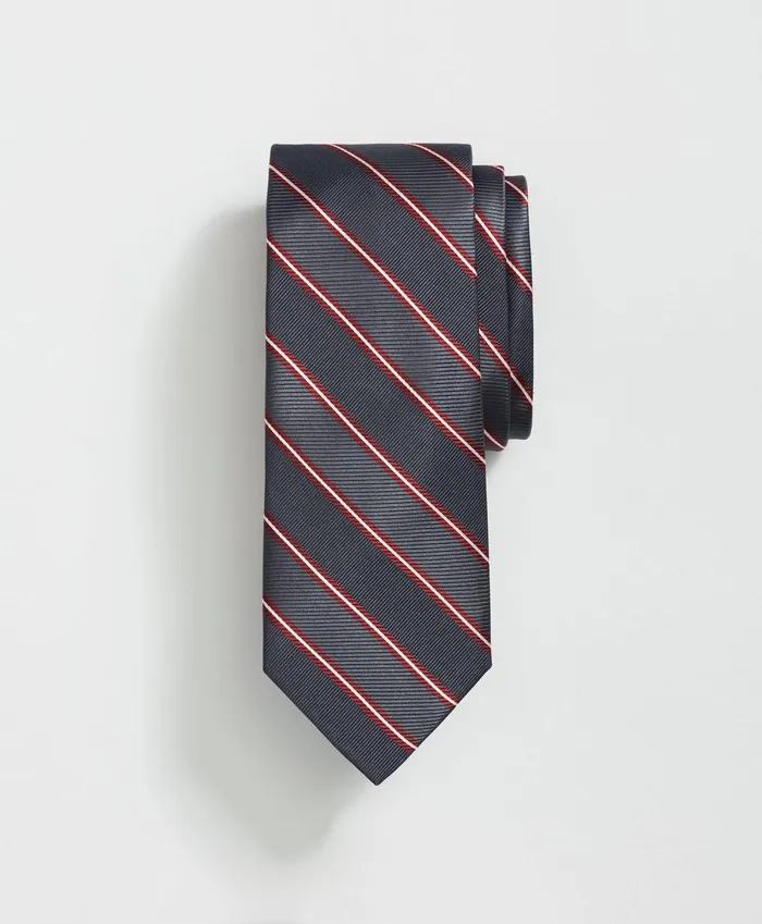 Ties andamp Pocket Squares Men Brooks Brothers Silk Rep Striped Tie Greyred