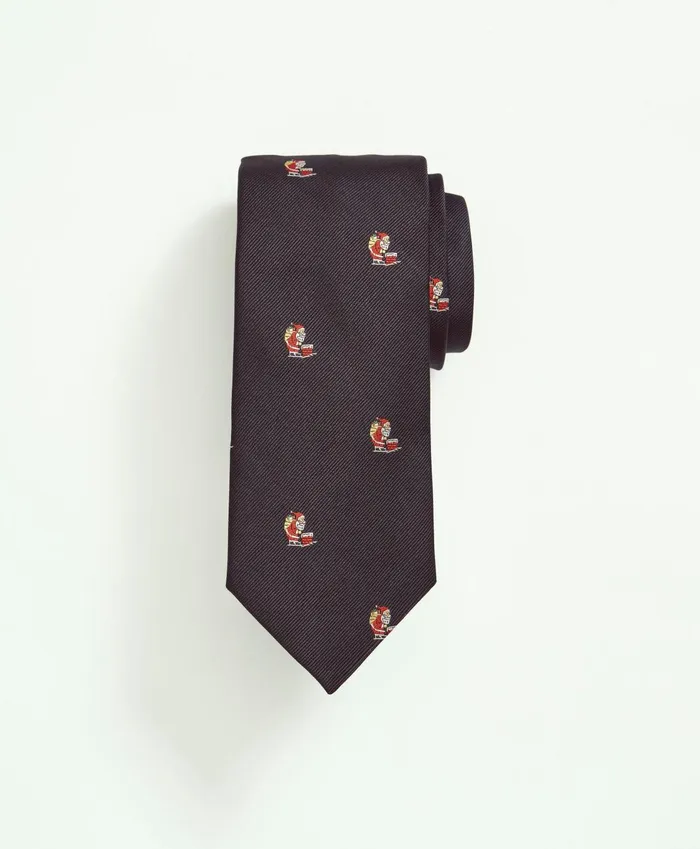 Ties andamp Pocket Squares Men Brooks Brothers Silk Santa Tie Navy Multi