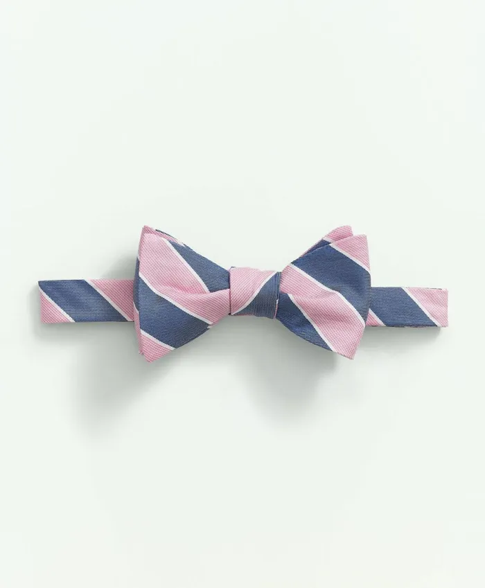 Ties andamp Pocket Squares Men Brooks Brothers Silk Striped Bow Tie Pink
