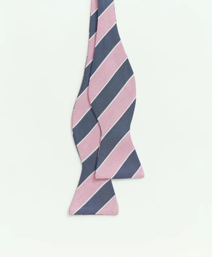 Ties andamp Pocket Squares Men Brooks Brothers Silk Striped Bow Tie Pink