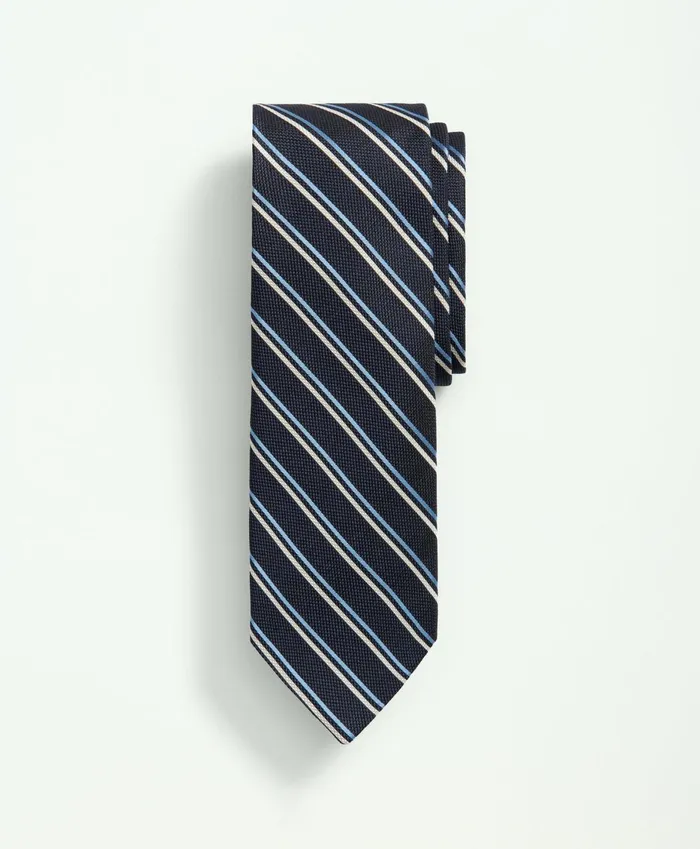 Ties andamp Pocket Squares Men Brooks Brothers Silk Striped Tie Navy