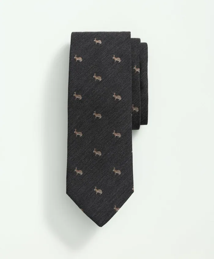 Ties andamp Pocket Squares Men Brooks Brothers Silk Wool Embroidered Rabbit Melange Tie Grey Heather Ties andamp Pocket Squares Men Brooks Brothers Silk Wool Embroidered Rabbit Melange Tie Grey Heather