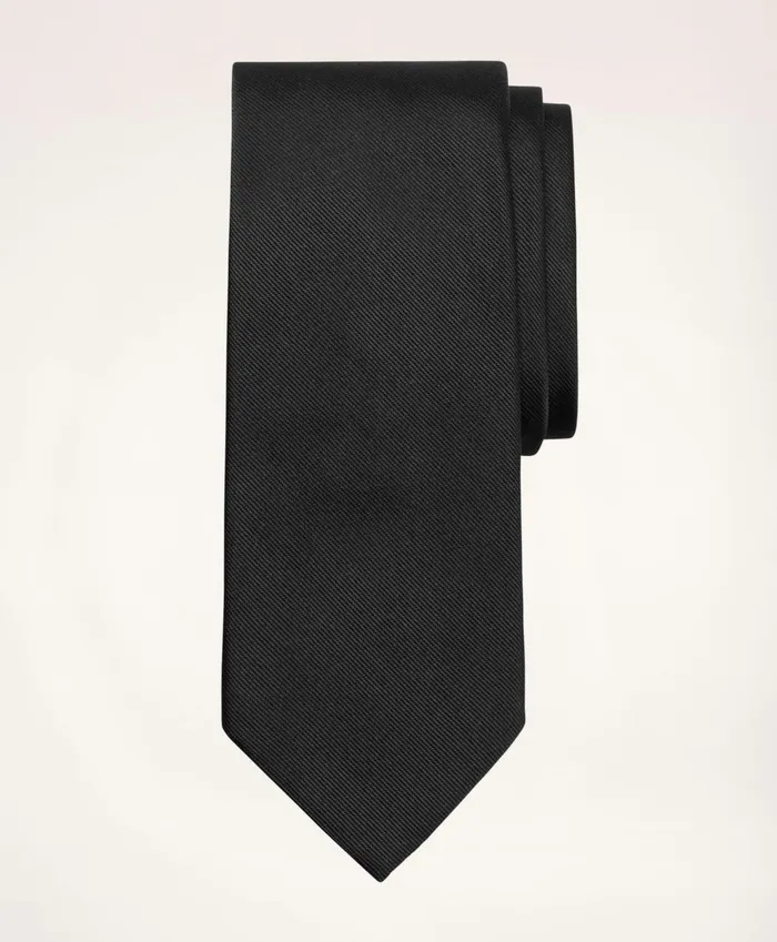 Ties andamp Pocket Squares Men Brooks Brothers Solid Rep Tie Black