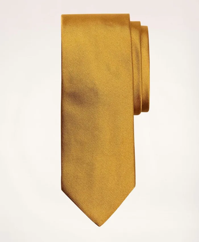Ties andamp Pocket Squares Men Brooks Brothers Solid Rep Tie Gold