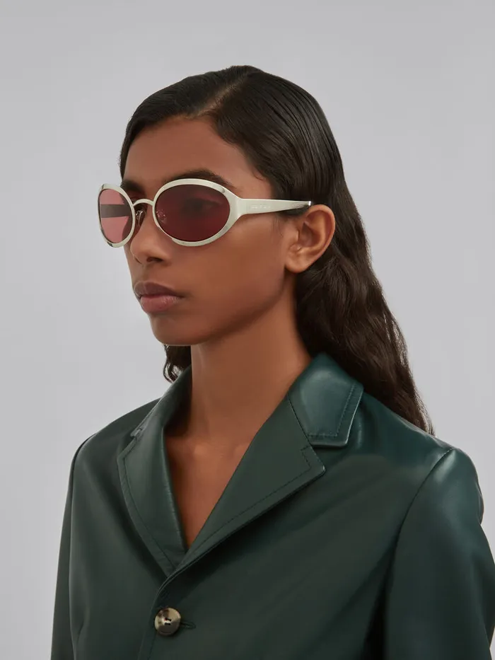 ToSua Silver Sunglasses WomenMen Marni Sunglasses