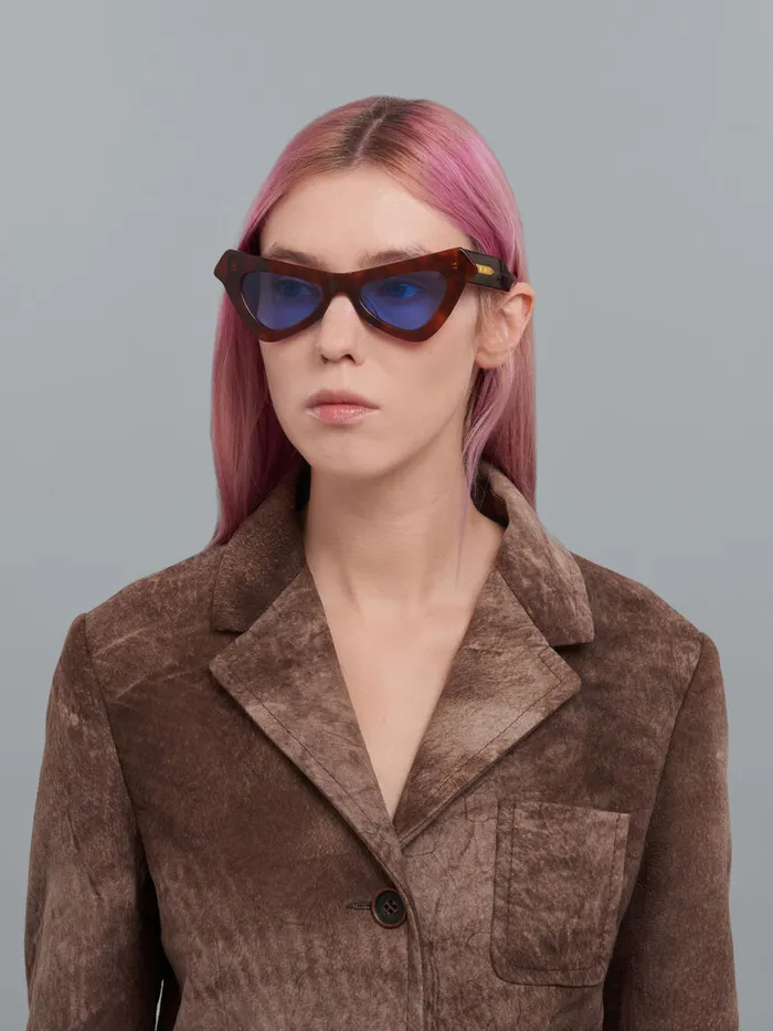 Tortoiseshell Fairy Pools Havana Acetate Sunglasses Women Marni Sunglasses