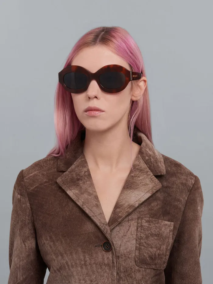 Tortoiseshell Ik Kil Cenote Acetate Sunglasses Women Marni Sunglasses