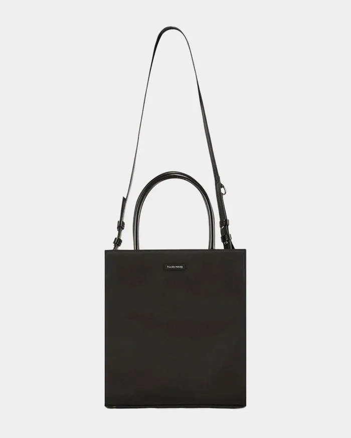 Tote Bag Medium Nylon Black MenWomen Filling Pieces Bags and Leather Goods